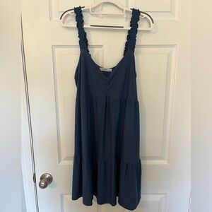 Arizona Jean Company Slate Blue Waffle Mini Dress (L)